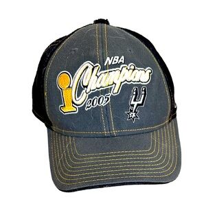 Reebok grey black 2005 Spurs championship ball cap, OSFM